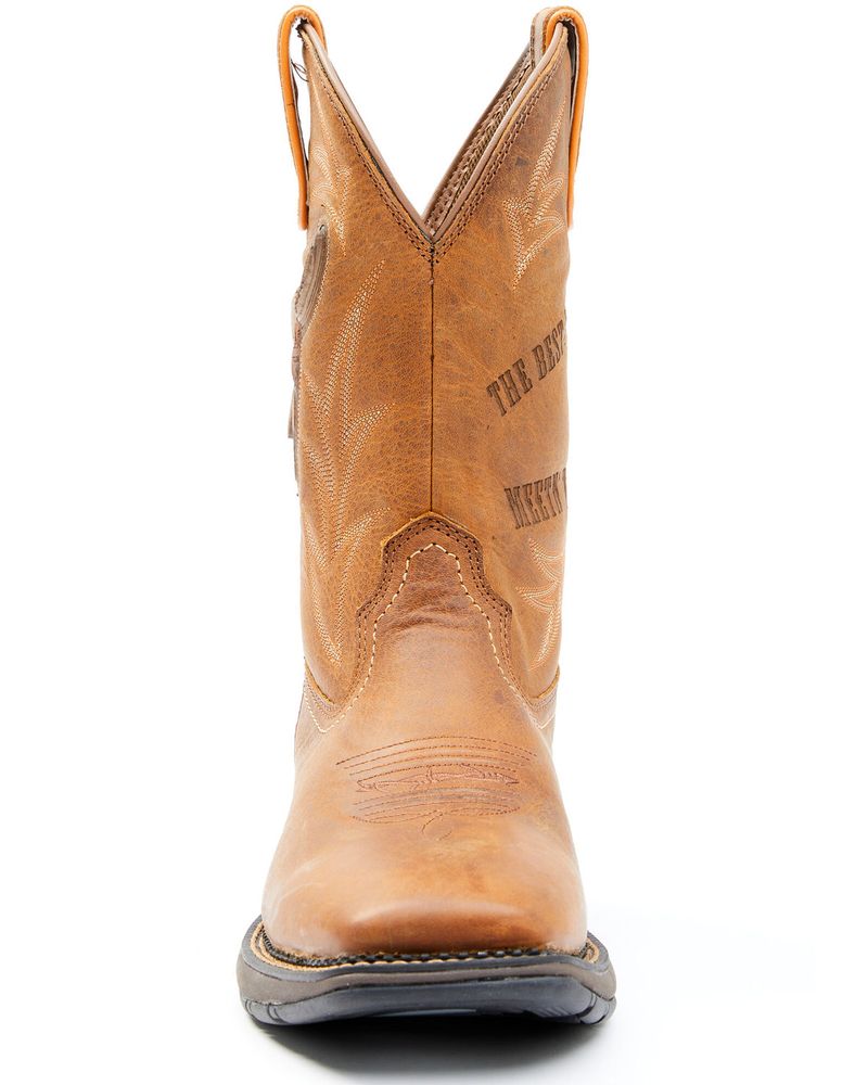 Brothers & Sons Men's Skull Western Performance Boots - Broad Square Toe
