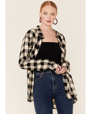 Stetson Women's Buffalo Plaid Print Long Sleeve Pearl Snap Shirt