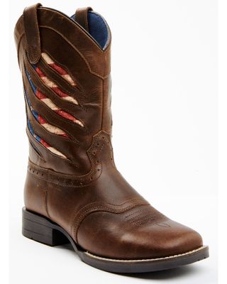 Cody James Boys' Ripped Flag Western Boots - Broad Square Toe