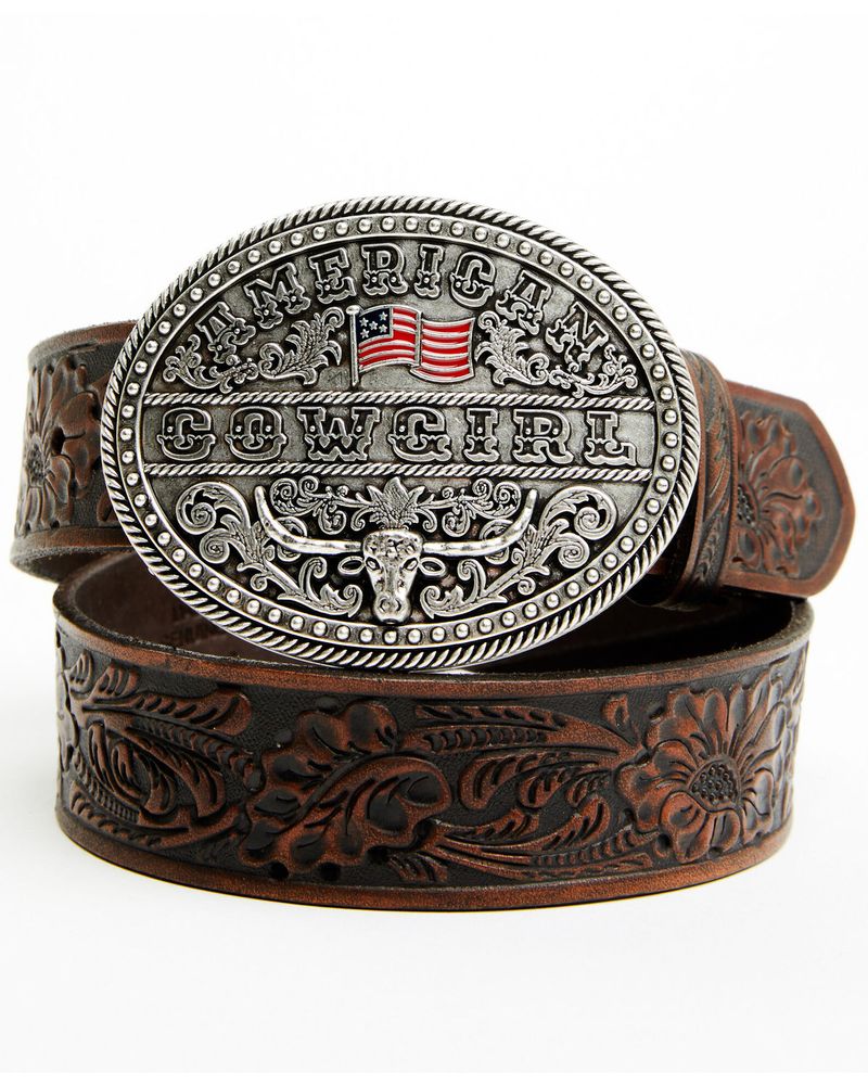 Floral Buckle Cowgirl Belt