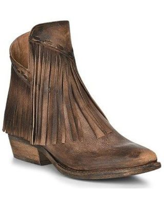 Circle G by Corral Women's Fringe Western Booties - Pointed Toe