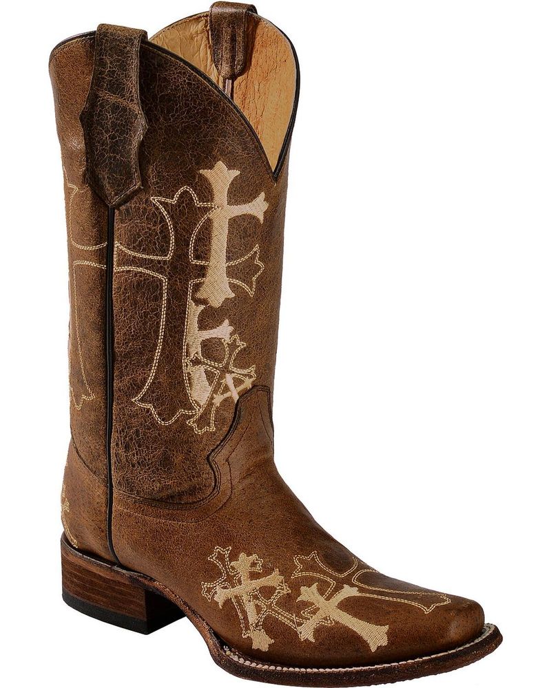Circle G by Corral Women's Embroidery Snip Toe Western Boots