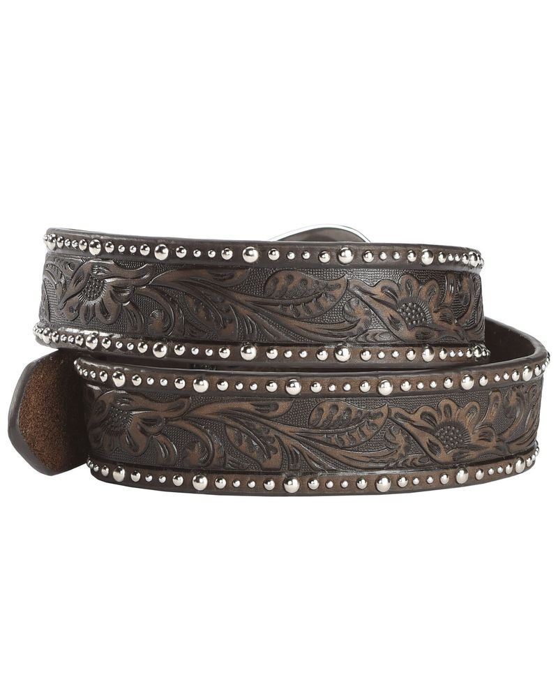 Ariat Women's Tooled & Studded Leather Belt