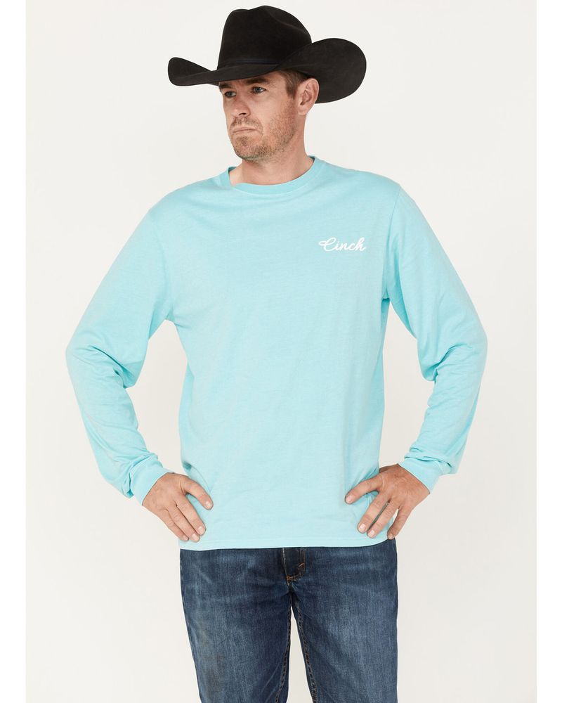 Men's Cinch Light Blue Graphic Tee Shirt