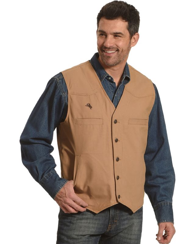 Cinch Men's Herringbone Concealed Carry Zip-Front Softshell Vest