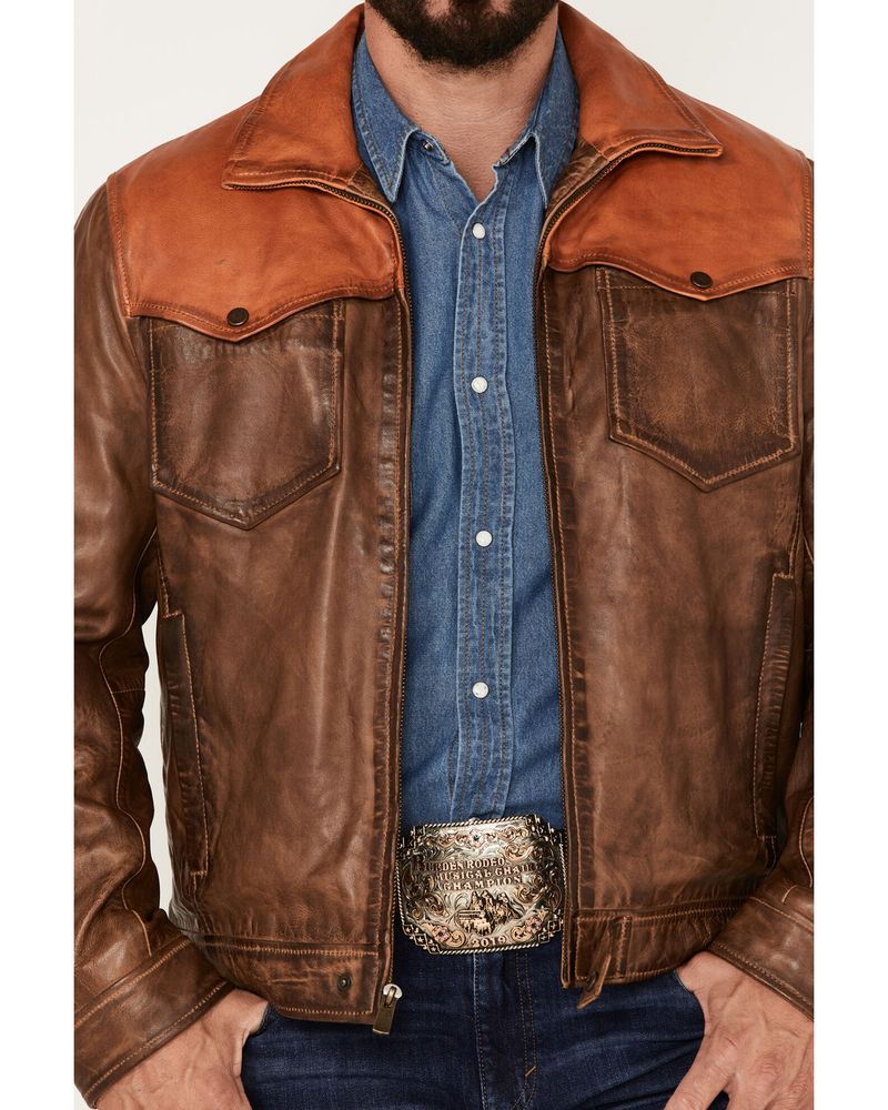 Scully Men's Color Block Leather Jacket