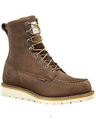 Carhartt Men's WP Soft Toe 8" Lace-Up Wedge Work Boots - Moc