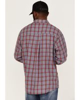 Brothers & Sons Men's Plaid Print Long Sleeve Button Down Western Shirt