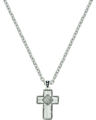 Montana Silversmiths Women's Banded Feathered Cross Necklace