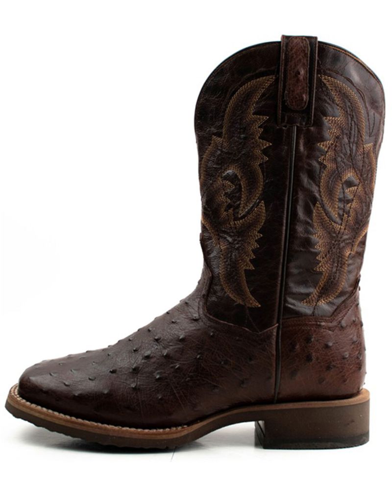 Dan Post Men's Alamosa Hand Ostrich Quill Western Boots - Broad Square Toe