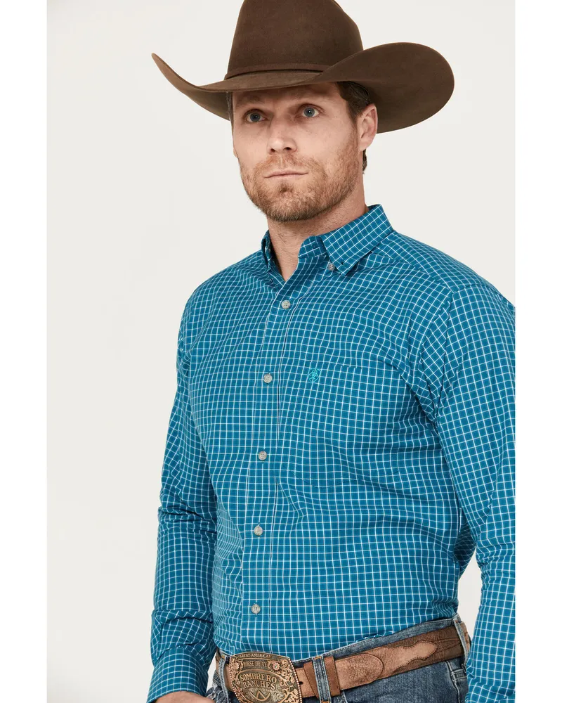 Ariat Men's Pro Series Team Hylton Fitted Shirt, Teal