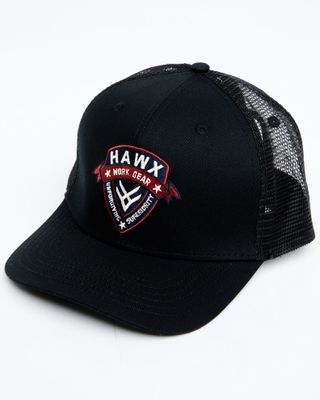 Hawx Men's Ribbon Logo Shield Patch Mesh-Back Ball Cap