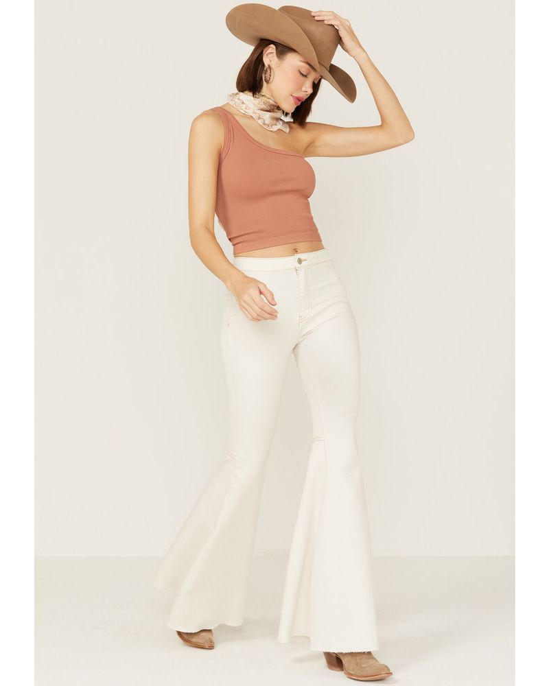 Free People Women's High Rise Just Float On Flare Jeans