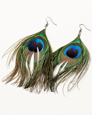Shyanne Women's Enchanted Forest Peacock Feather Earrings