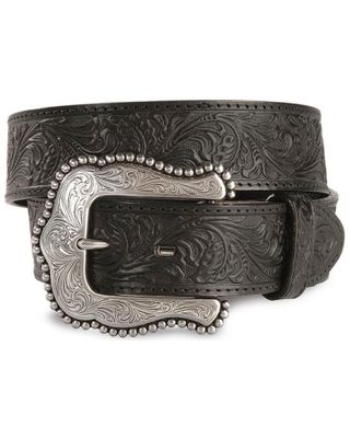 Tony Lama Floral Embossed Leather Belt
