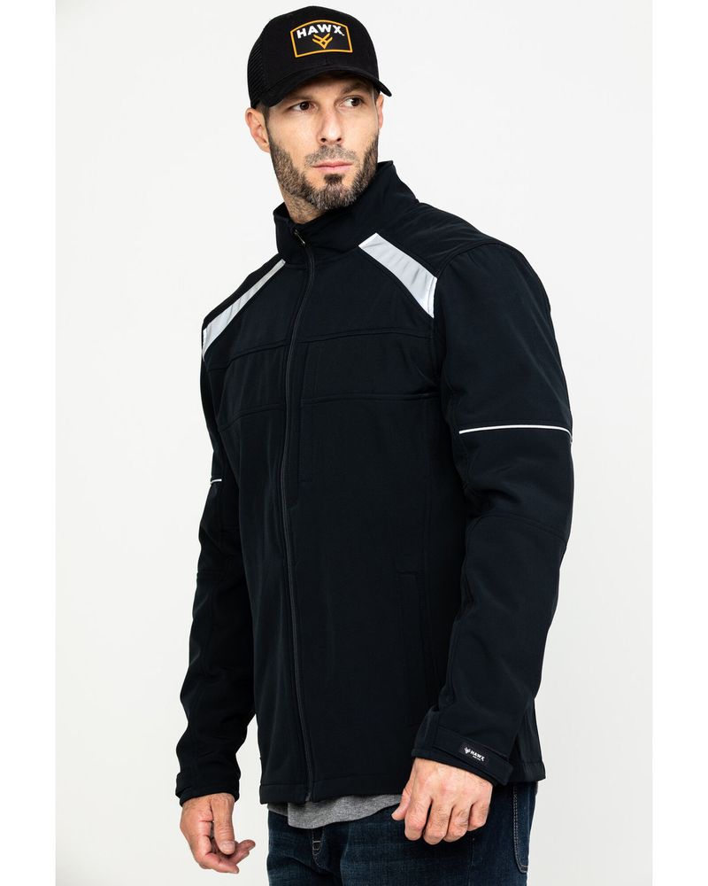 Hawx Men's Reflective Polar Fleece Moto Work Jacket