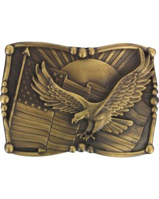 Cody James® Men's Antiqued American Flag and Eagle Belt Buckle