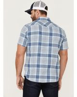 Flag & Anthem Men's Desert Son Cookeville Vintage Large Plaid Short Sleeve Snap Western Shirt