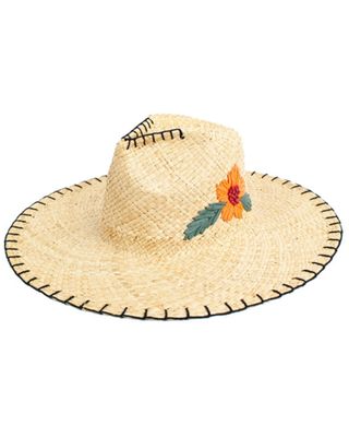Peter Grimm Natural Delfina Flower Paper Straw Resort Hat