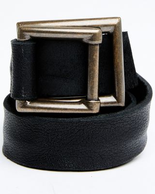 Giani Bernini Womens Size XL Logo Keeper Skinny Waist Belt Faux Leather in  Black