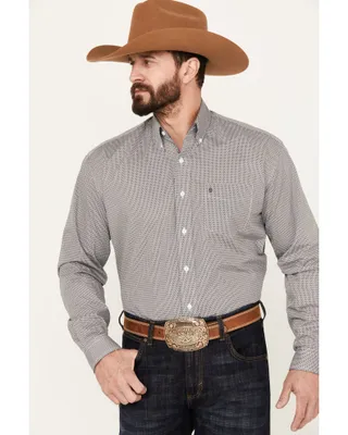 Stetson Men's Diamond Geo Print Long Sleeve Button Down Western Shirt
