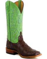 Horse Power Men's Filet of Fish Print Western Boots - Square Toe