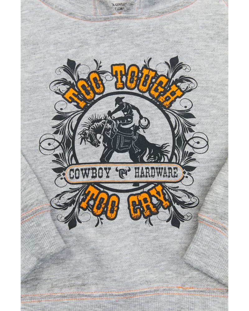 Cowboy Hardware Toddler Boys' Too Tough To Cry Hooded Sweatshirt