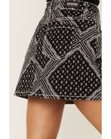 Shyanne Women's Mr. A-Line Bandana Print Denim Mini Skirt