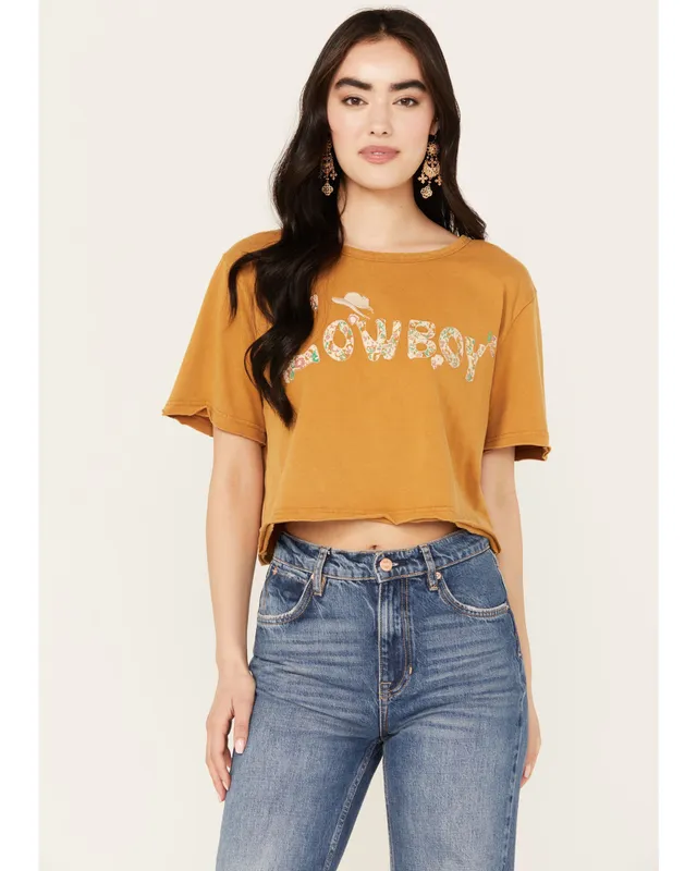 Miss Me Women's Dibs On The Cowboy Graphic Short Sleeve Tee