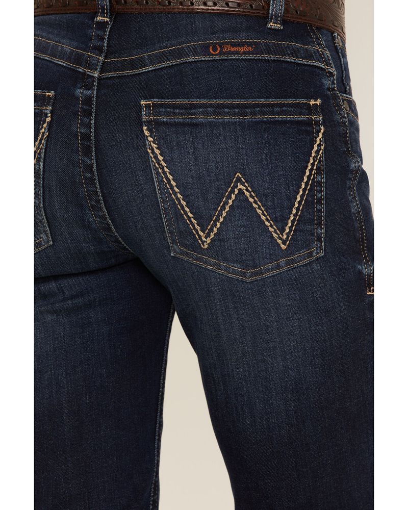 Wrangler Women's Dark Wash Mid Rise Ultimate Riding Willow Hallie Stretch Bootcut Jeans
