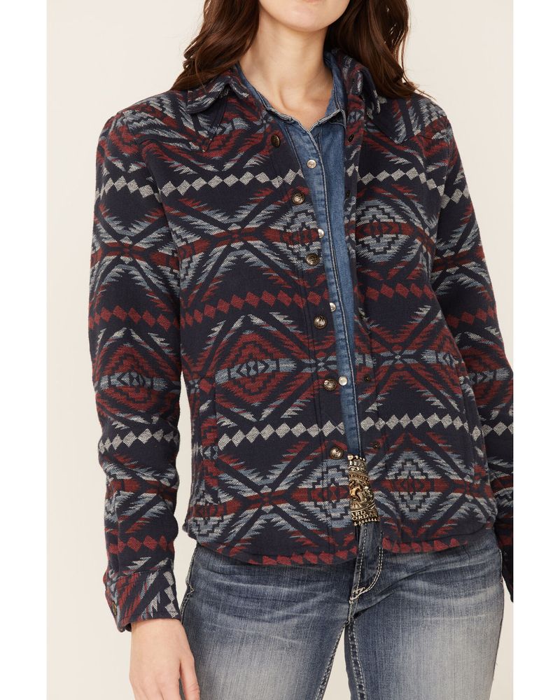 Outback Trading Co Women's Southwestern Jacquard Shirt Jacket