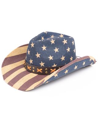 Cody James Men's O Uncle Sam Jute Straw Western Hat