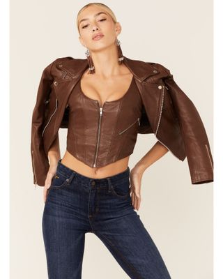 Understated Leather Women's Slick Moto Jacket