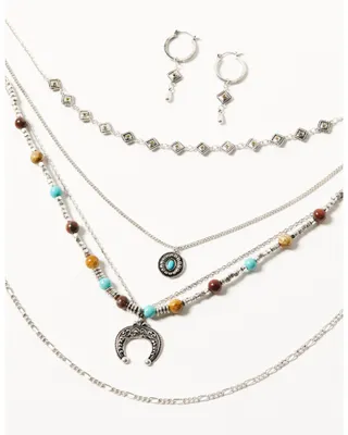 Shyanne Women's Bisbee Falls Multi-Strand Necklace & Earrings Jewelry Set