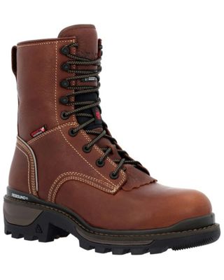 Rocky Men's Rams Horn Insulated Waterproof Lace-Up Logger Work Boots - Composite Toe