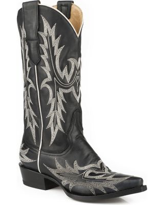 Stetson Women's Tina Flame Pita Embroidery Western Boots - Snip Toe