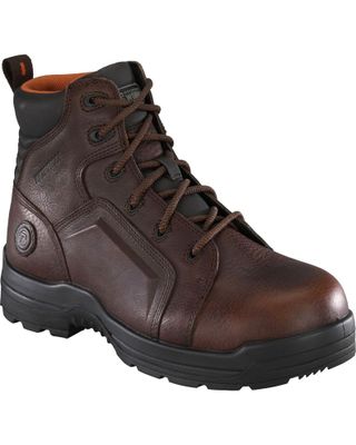 Rockport Women's More Energy Brown 6" Lace-Up Work Boots - Composite Toe