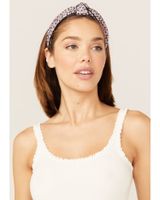 Understated Leather Women's Knotted Paisley Print Headband