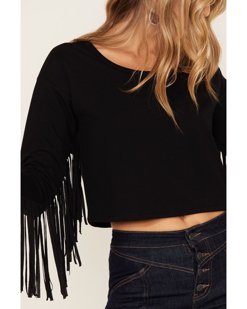 Idyllwind Women's Fringe Cropped Long Sleeve Shirt