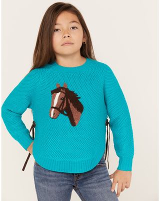 Cotton & Rye Girls' Horse Graphic Sweater