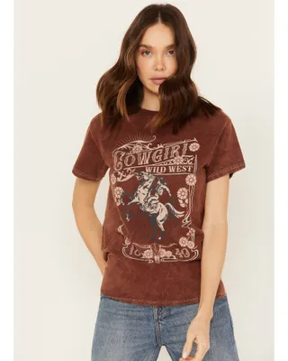 Youth Revolt Women's Cowgirl Wild West Short Sleeve Graphic Tee