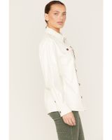 Cleo + Wolf Women's Oversized Solid Faux Leather Shacket