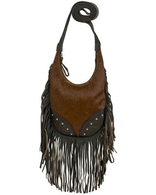American West Women's Hair-On Pony Fringe Handbag