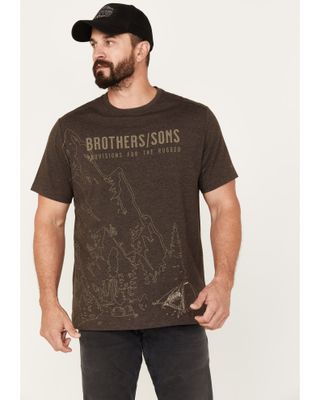 Brothers & Sons Men's Mountain Base Embroidered Short Sleeve Graphic T-Shirt