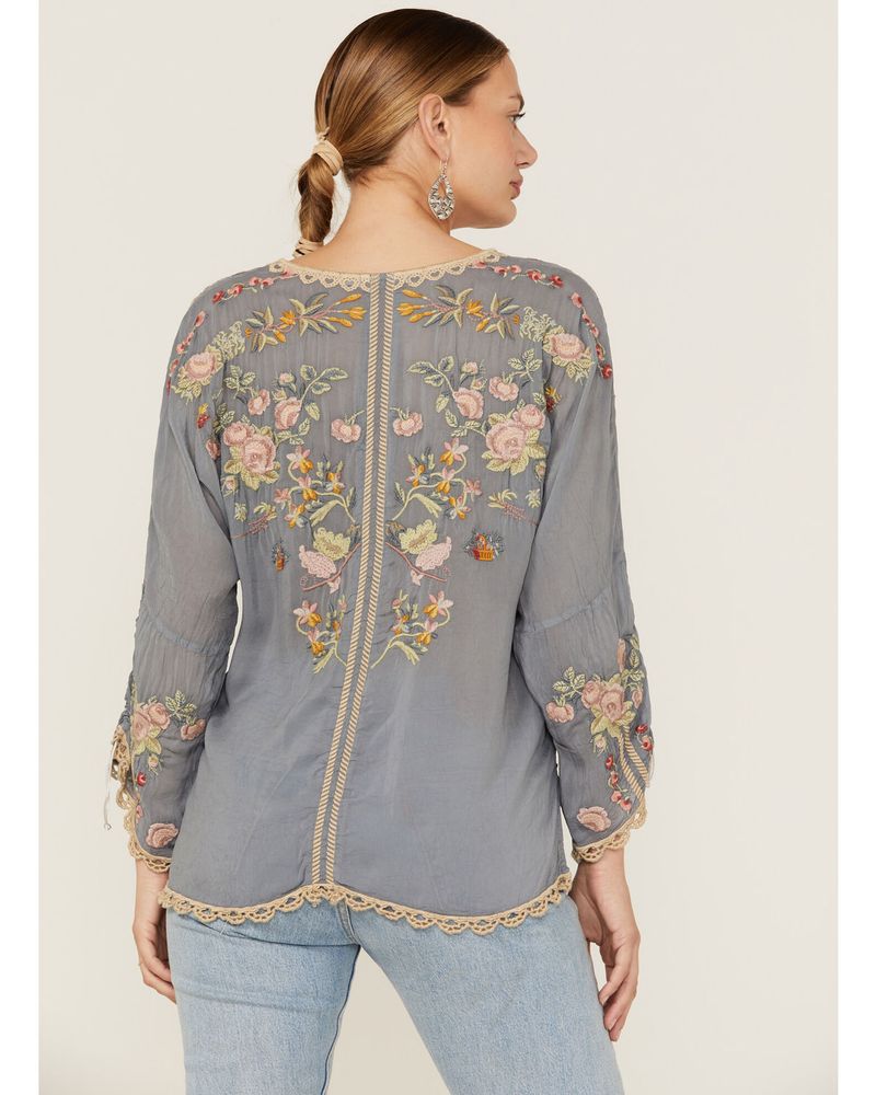 Johnny Was Women's Lantana Embroidered Floral Blouse