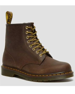 Dr. Martens 1460 Crazy Horse Lace-Up Boots - Round Toe