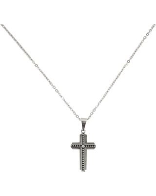 Moonshine Spirit® Men's Beaded Layer Cross Necklace