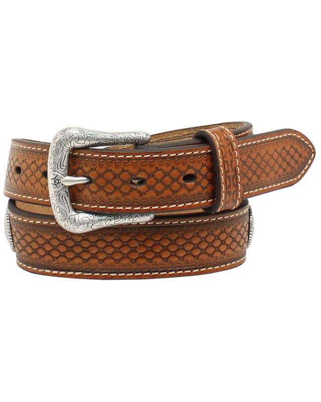 ARIAT AZTEC AND STUDS BASKETWEAVE WESTERN BELT