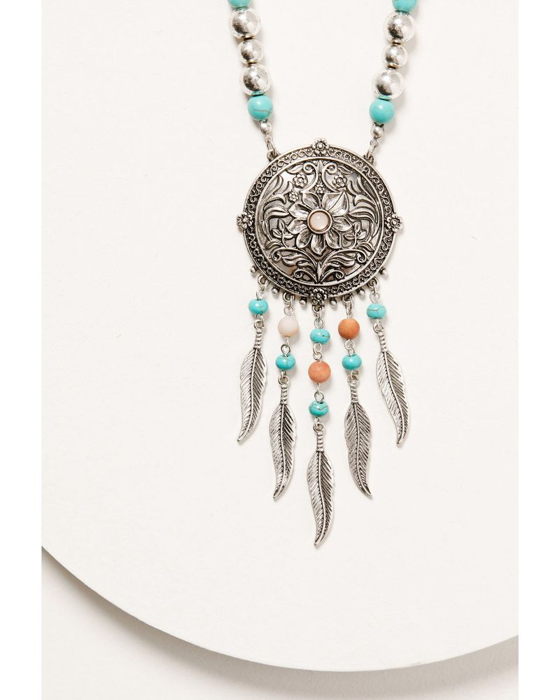 Shyanne Women's Silver & Turquoise Dreamcatcher Concho Jewelry Set