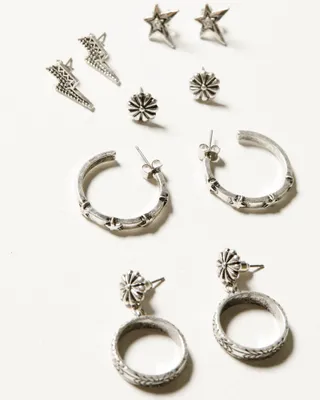 Idyllwind Women's 5-piece Silver Hurst Earrings Set
